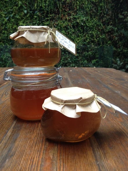 Quince and Medlar Jelly in jars