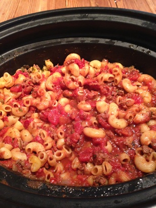 Slow cooker lamb and pasta