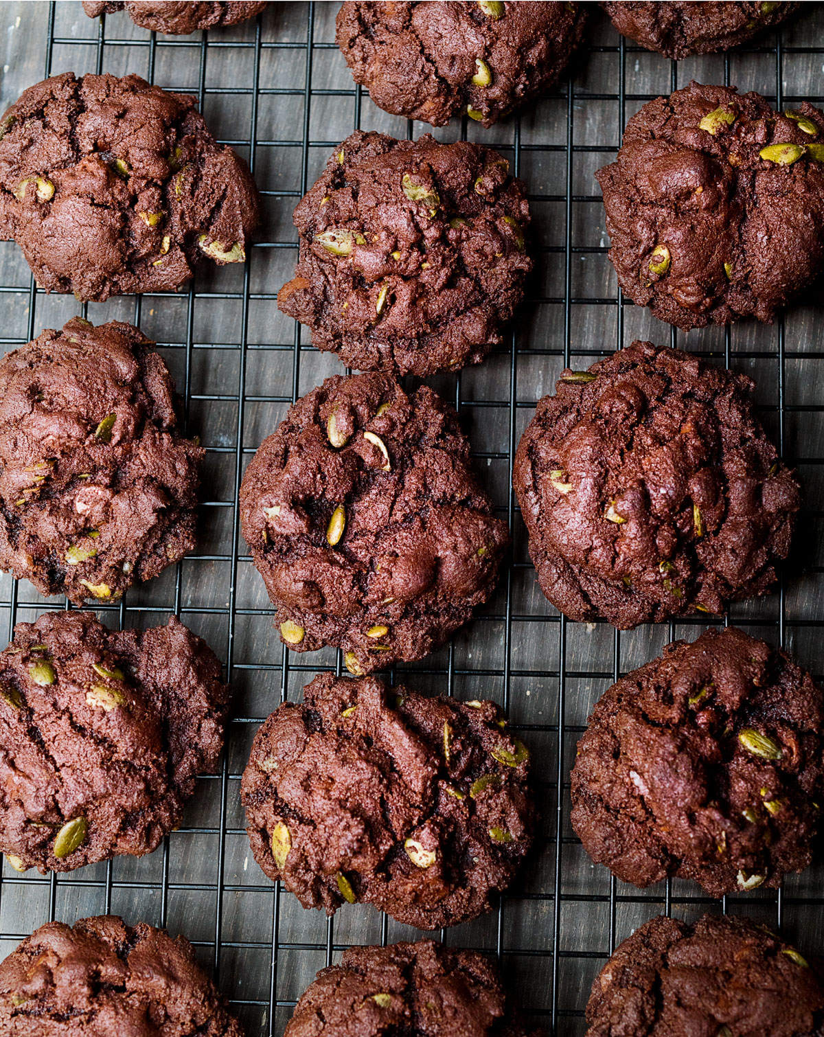 Double Chocolate and Pumpkin Seed Cookies Nigella's Recipes Nigella