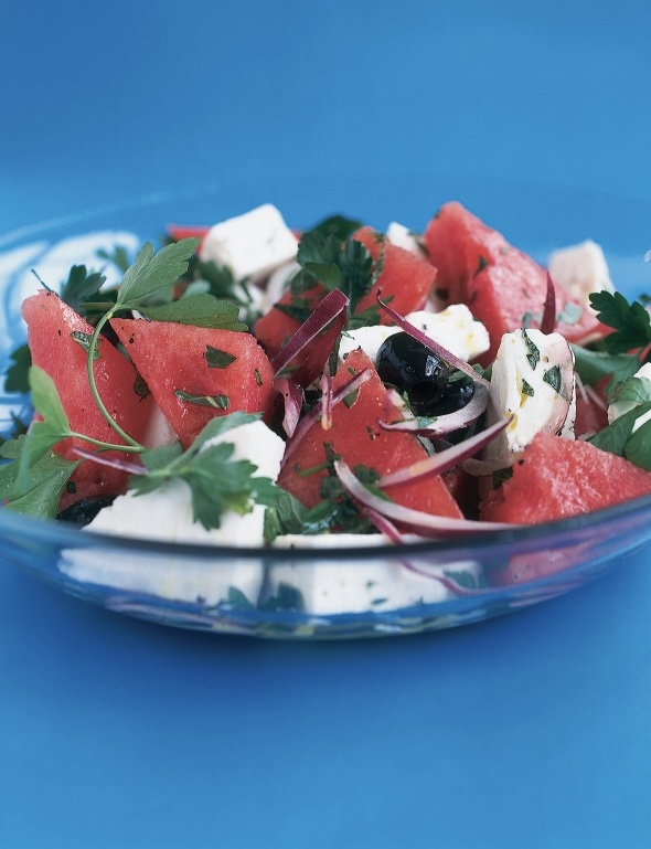 Watermelon, Feta and Black Olive Salad | Nigella's Recipes | Nigella Lawson