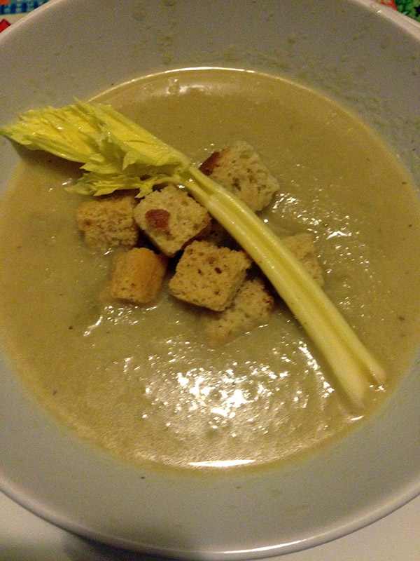 Celery and Gorgonzola Soup