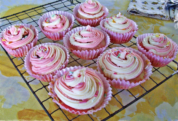 Maria's Raspberry Ripple Cupcakes