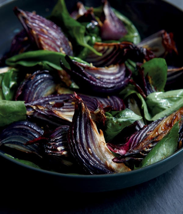 Image of Nigella's Roast Red Onions with Basil