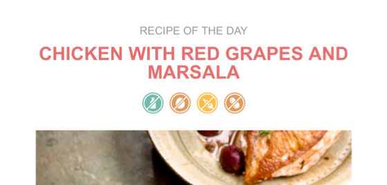 A Recipe of the Day email