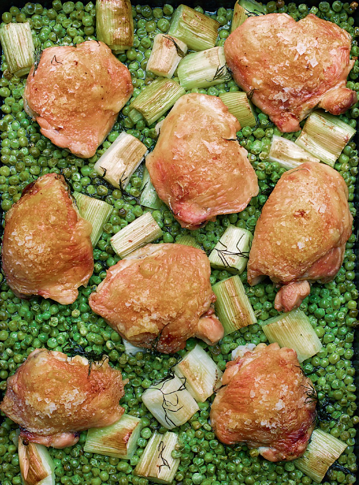 Image of Nigella's Chicken and Pea Traybake