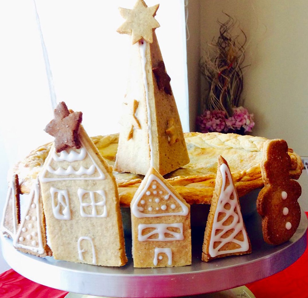 Edible Christmas pie deco!