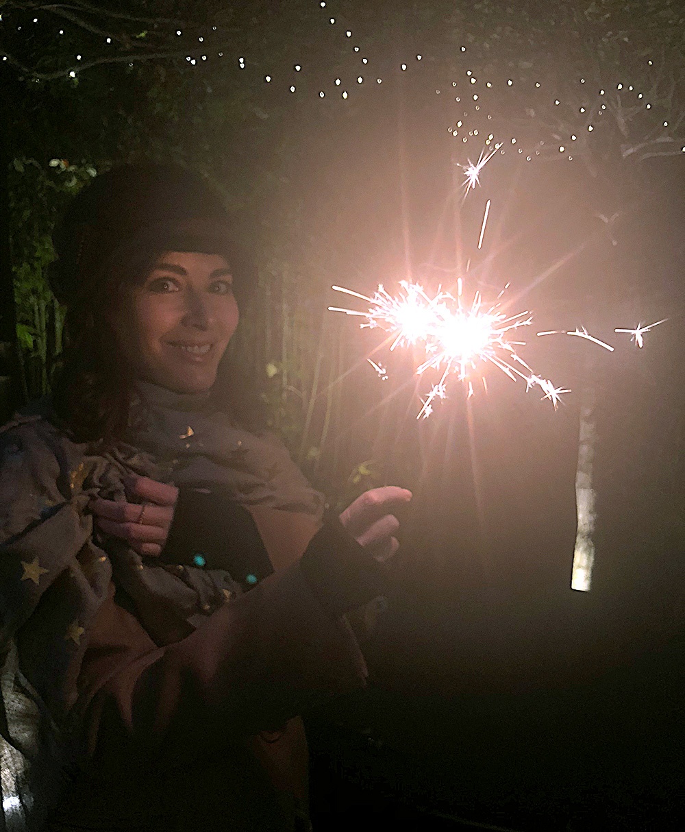 Image of Nigella holding a sparkler
