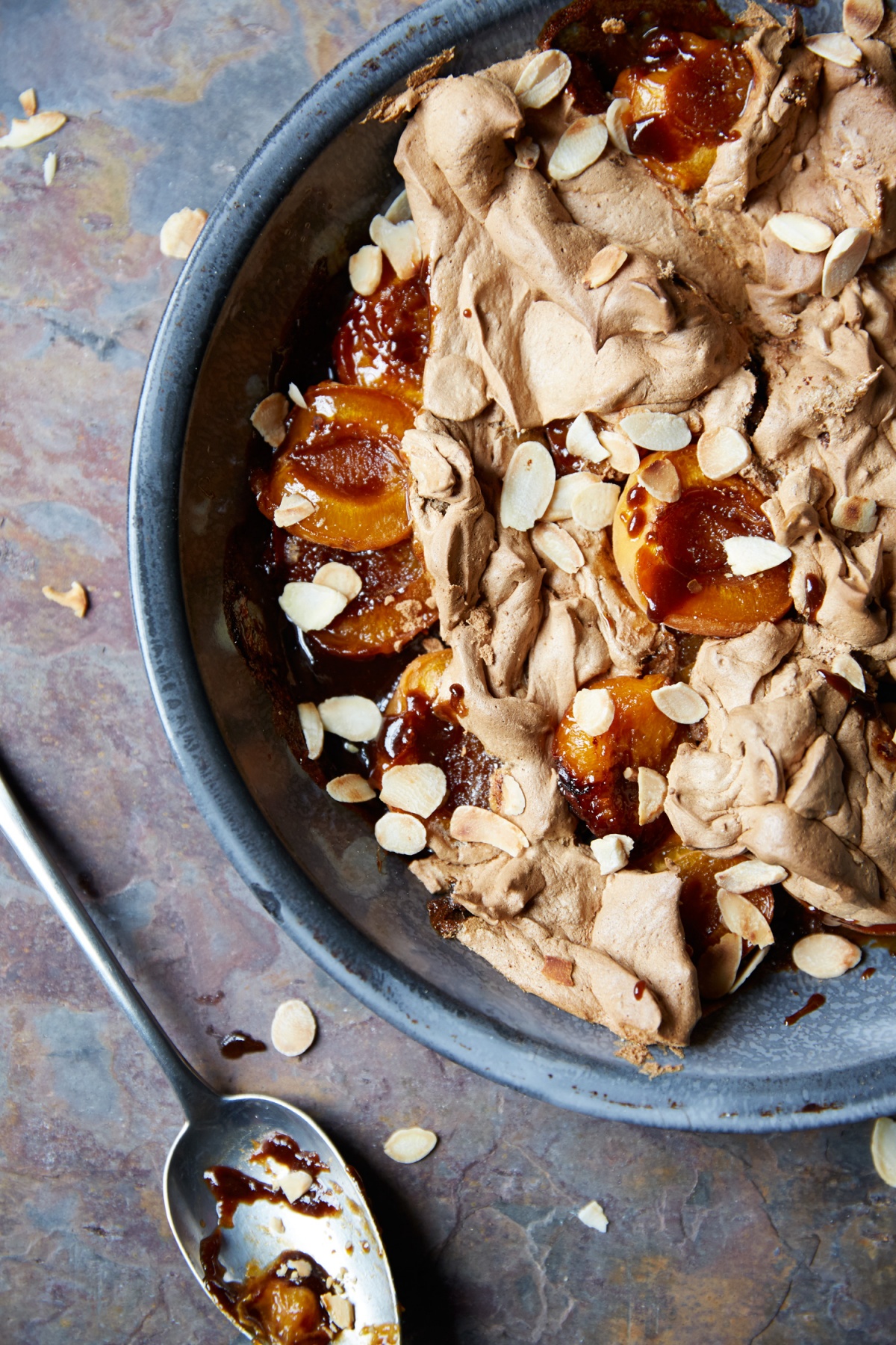 Image of Amaretto Apricots With Brown-Sugar Meringue