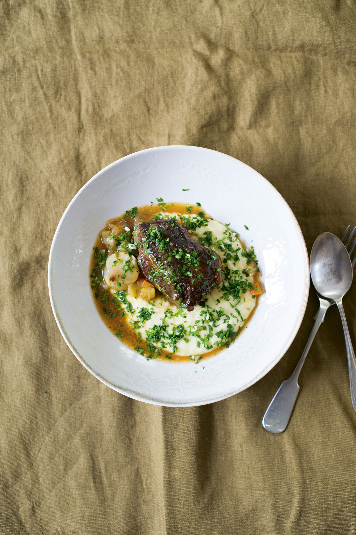 Image of Mark Diacono's Beef Braised in Ale with Persillade