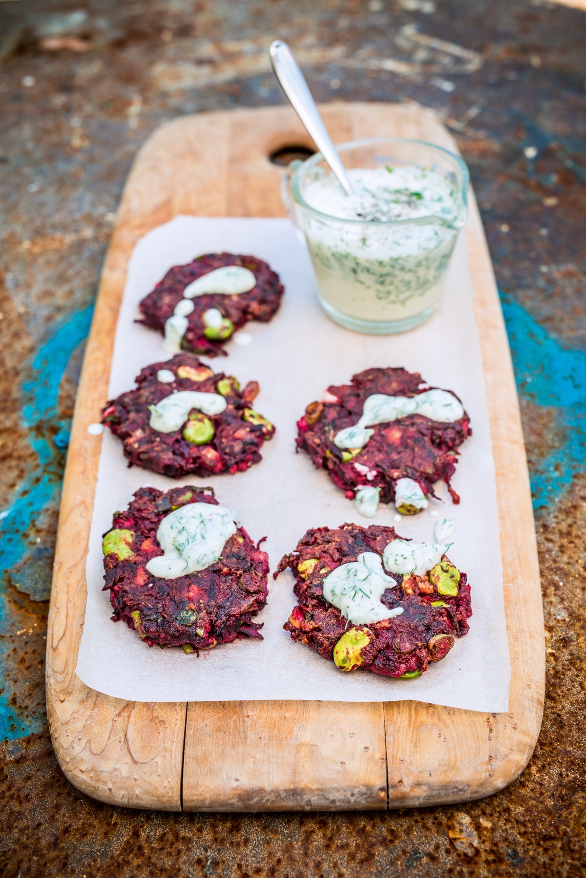 Photo of Lee Watson's Beetroot and Cumin Fritters