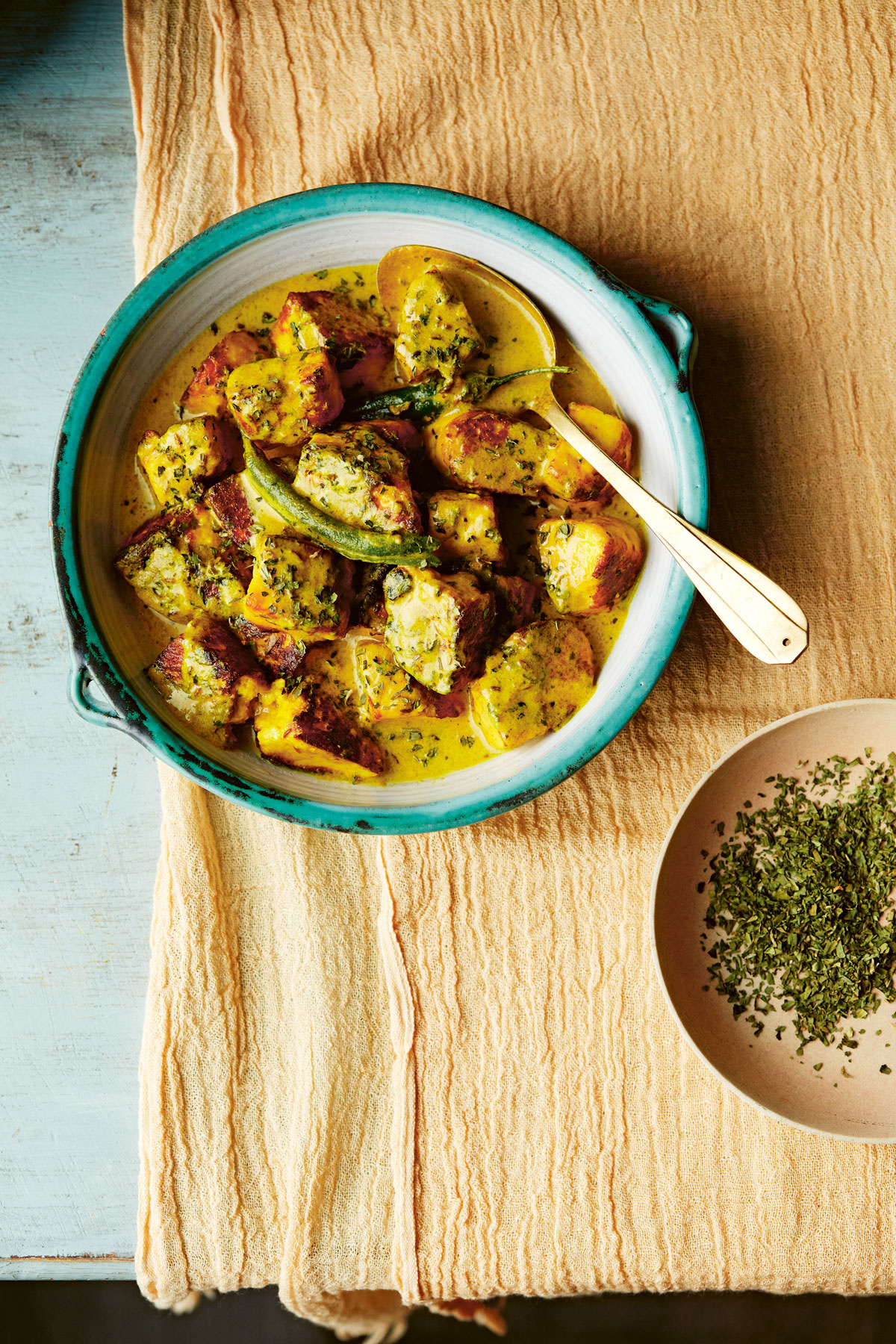 Image of Romy Gill's Chaman Kaliya - Paneer in Yellow Gravy