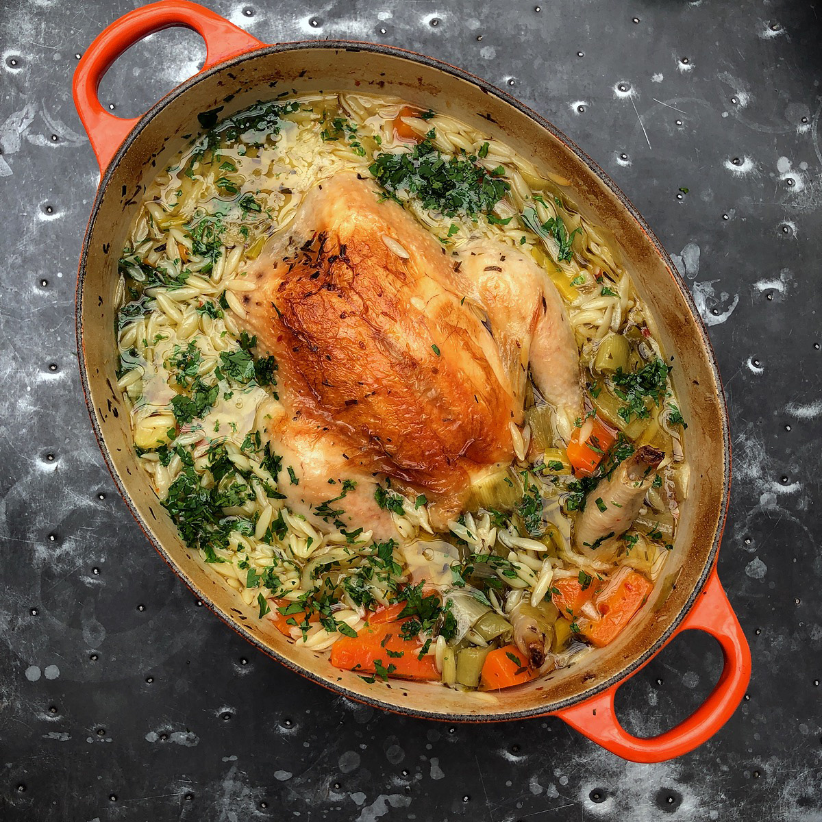 Image of Nigella's Chicken In A Pot With Lemon And Orzo