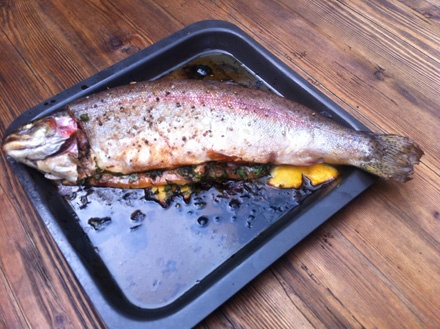 Cooked trout