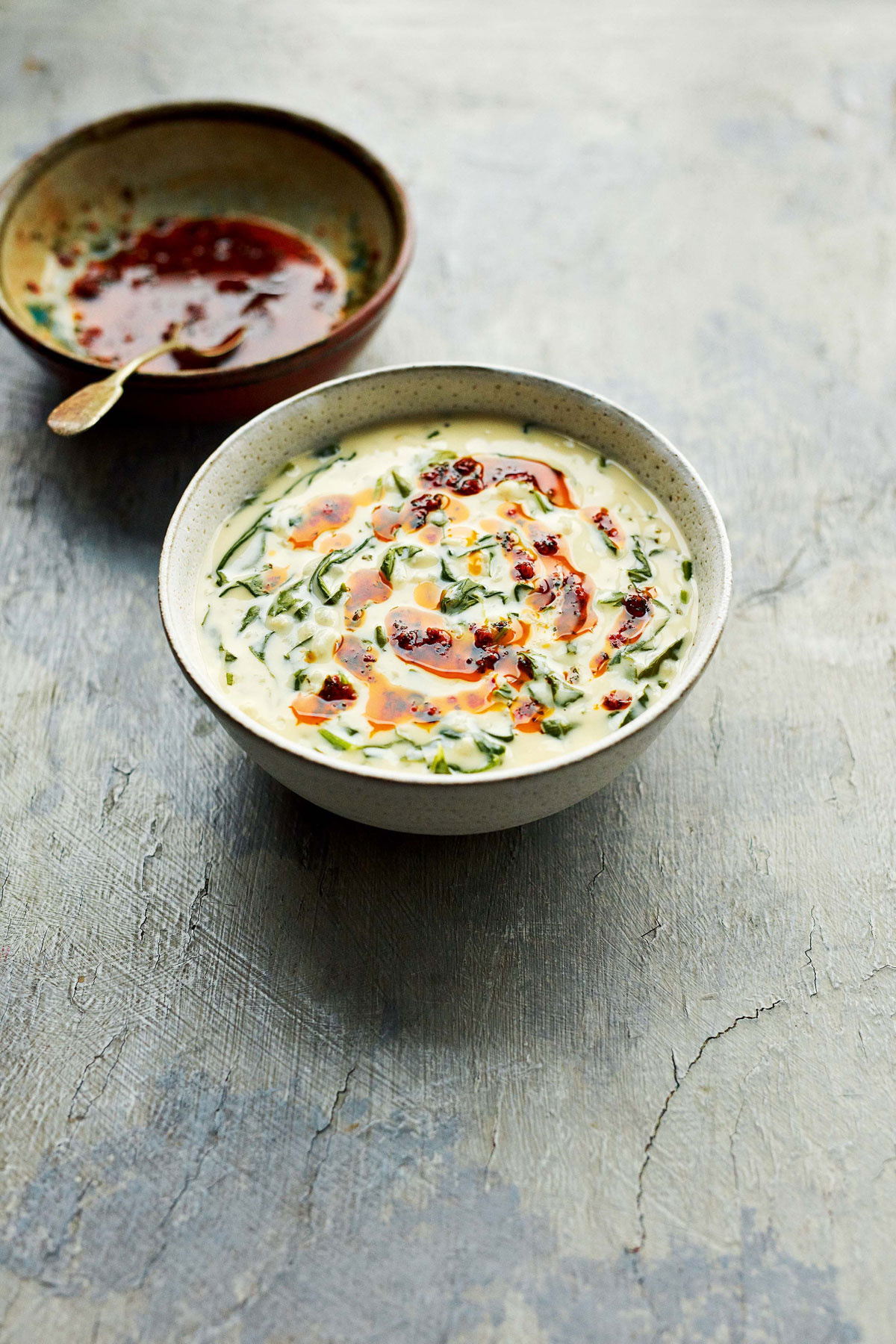 Image of Yasmin Khan's Hot Yogurt and Spinach Soup