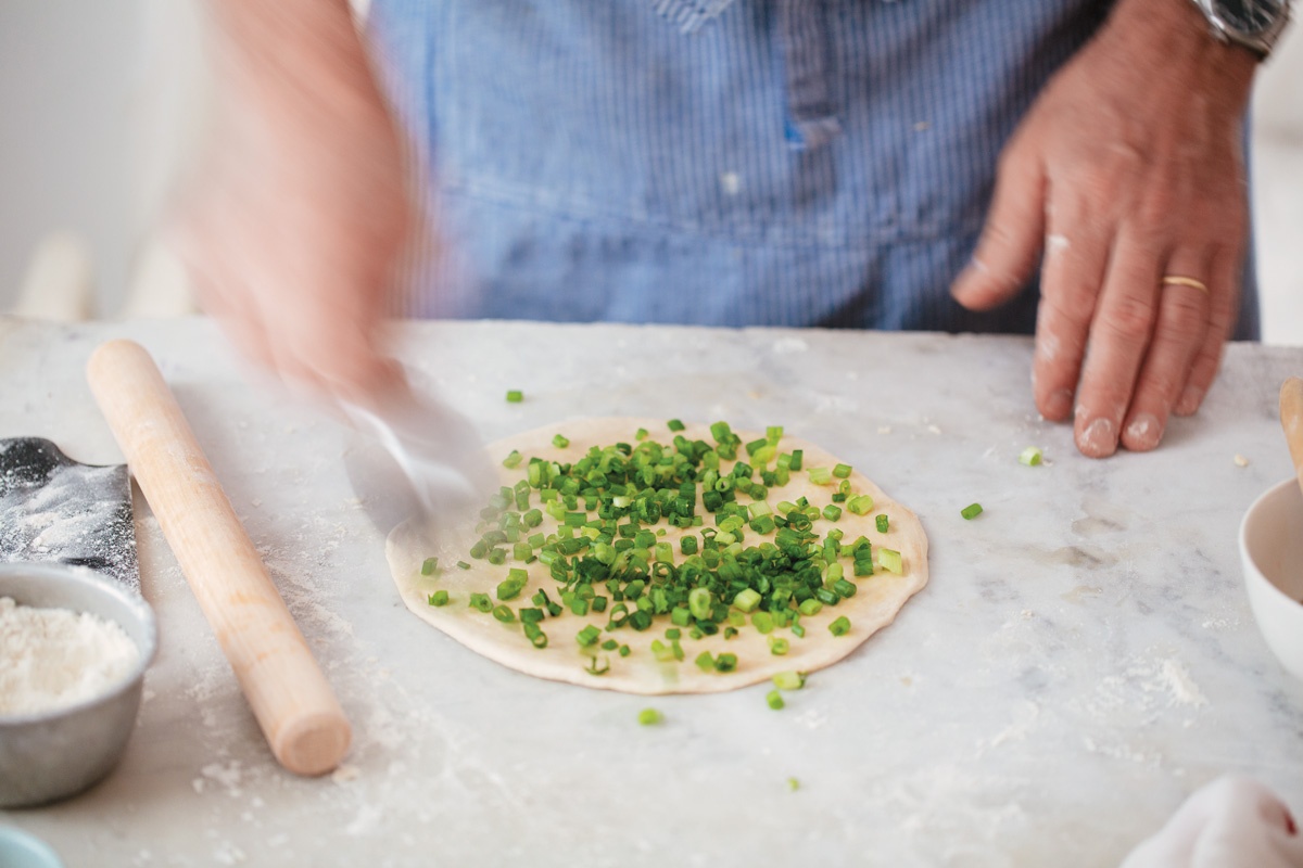 Scallion Sesame Pancakes - How To Roll 7