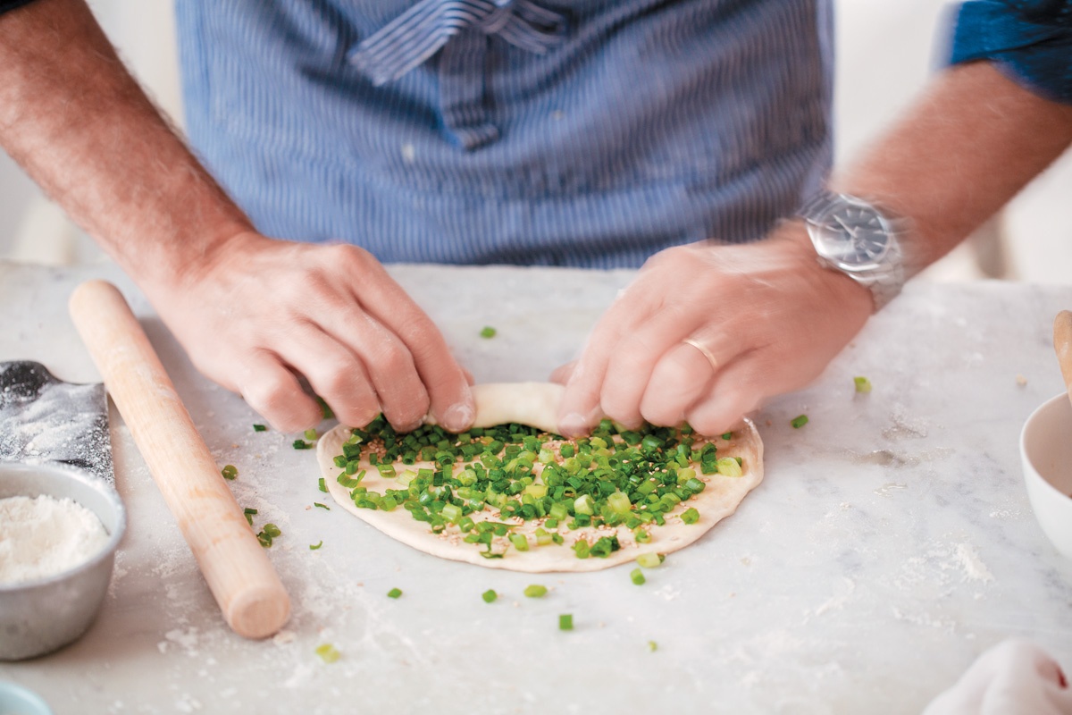 Scallion Sesame Pancakes - How To Roll 8