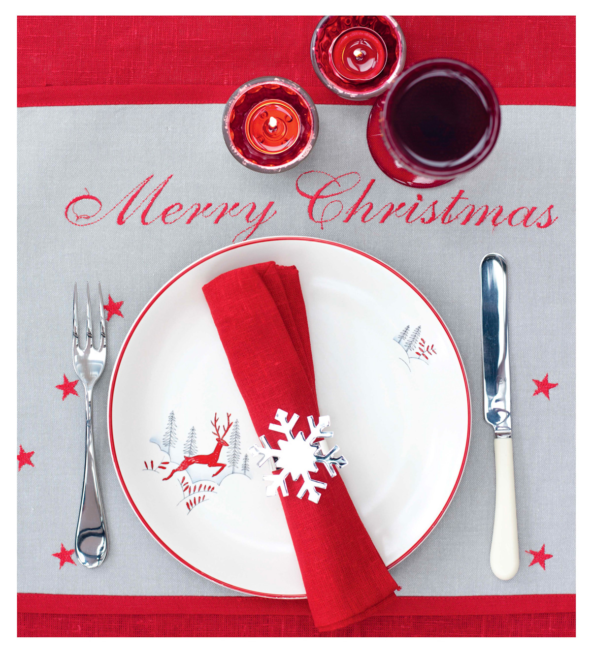Image of Merry Christmas table setting