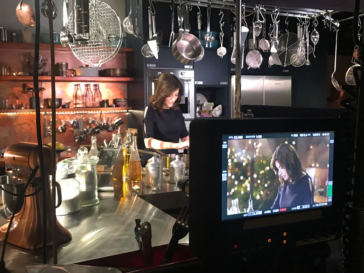 Image of Nigella on At My Table film set