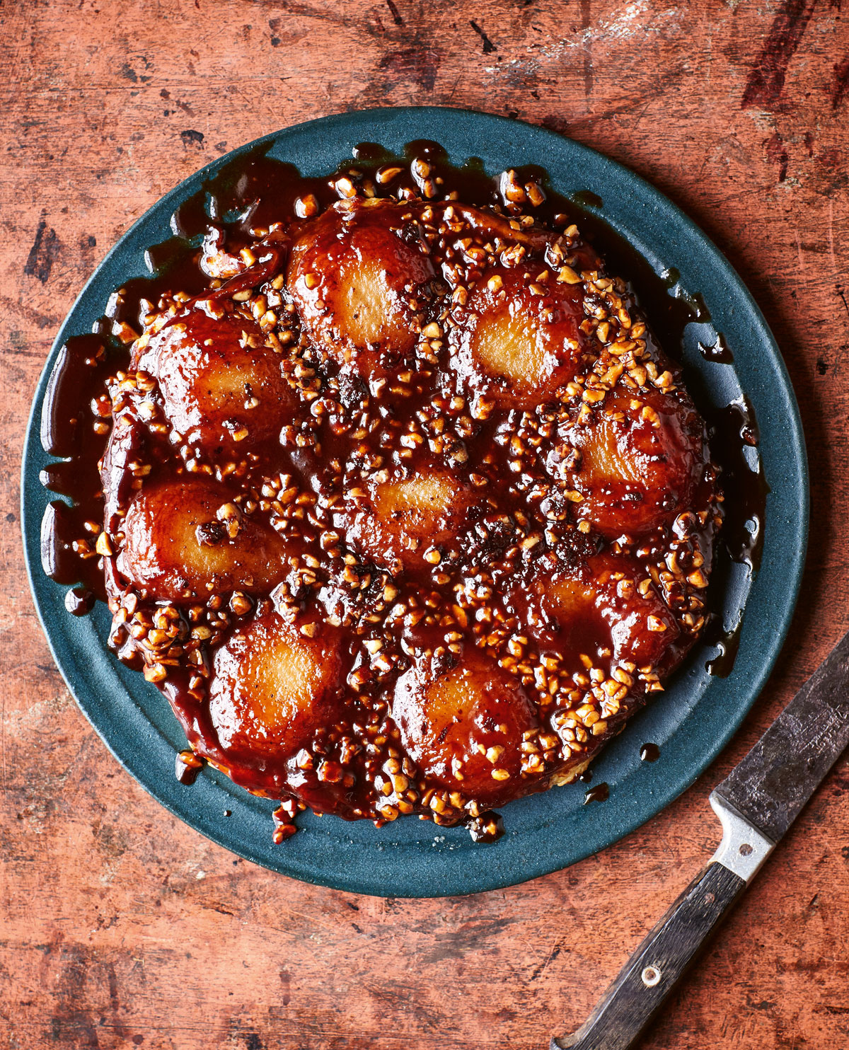 Image of Chetna Makan's Pear, Chocolate, Star Anise and Hazelnut Tarte Tatin