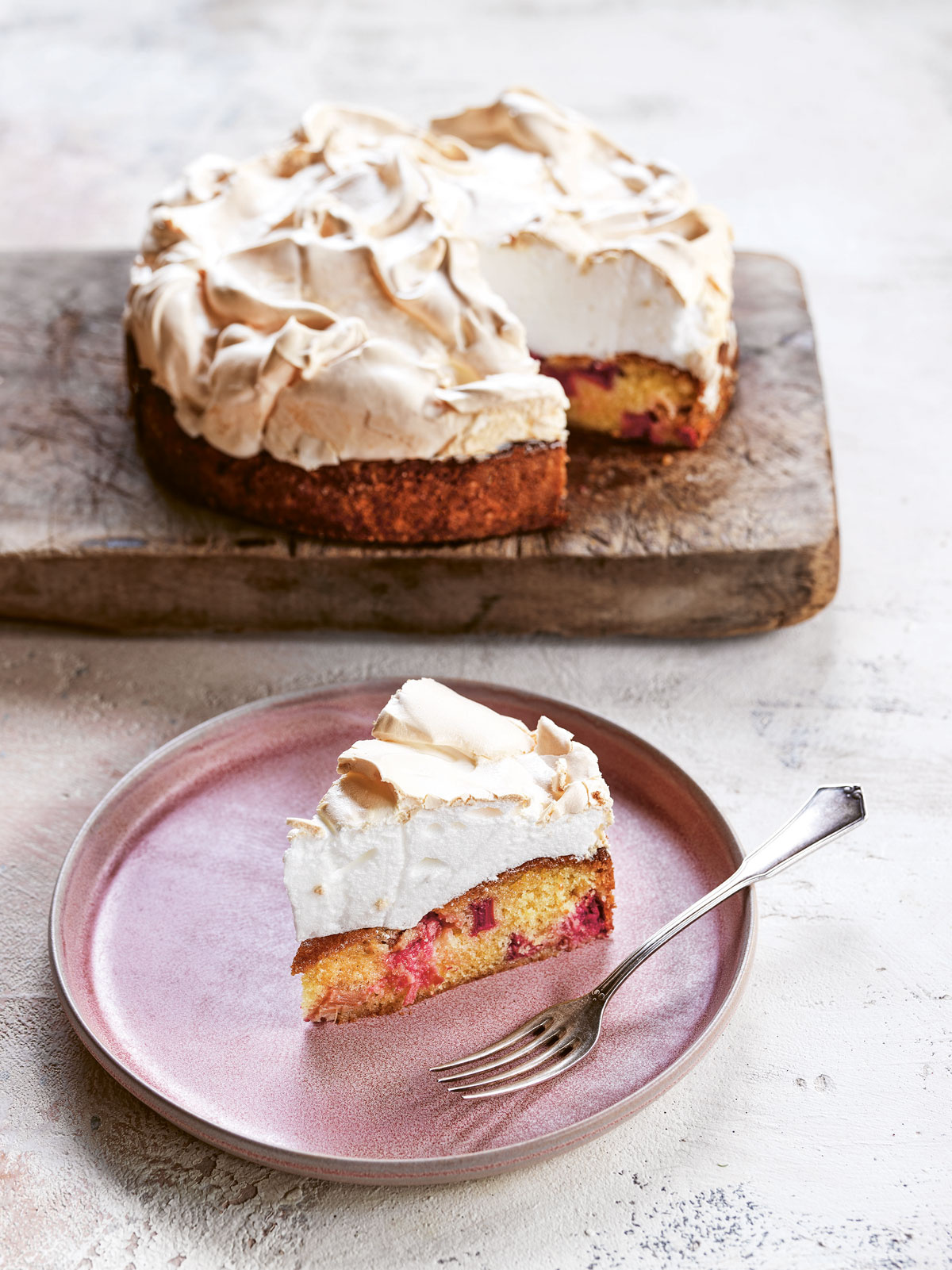 Image of Trine Hahnemann's Rhubarb Meringue Cake