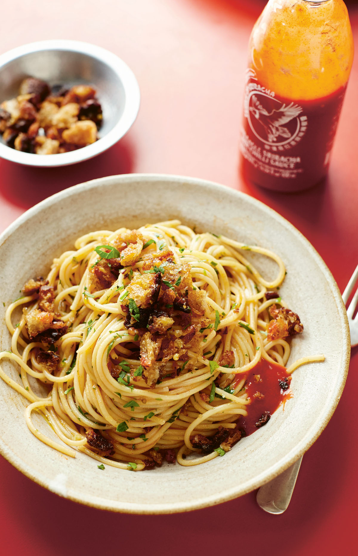 Image of Ed Smith's Sriracha and lemon linguine with chilli pangrattato