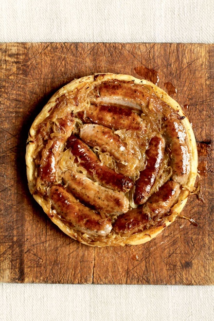 Upside Down Sausage and Onion Pie