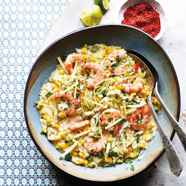 Image of Sabrina Ghayour's Aromatic Prawn and Sweetcorn Rice