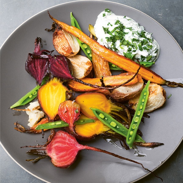 Image of Nigel Slater's Beetroot, Carrot, Sugar Snaps