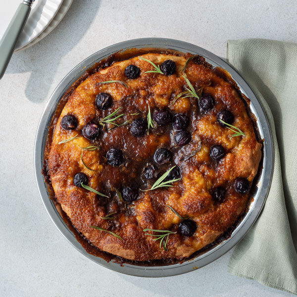 Image of Marie Frank's Brunsviger with Grapes and Rosemary