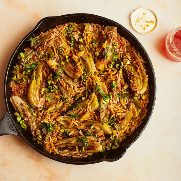Image of Noor Murad and Yotam Ottolenghi's Caramelised Fennel with Orzo
