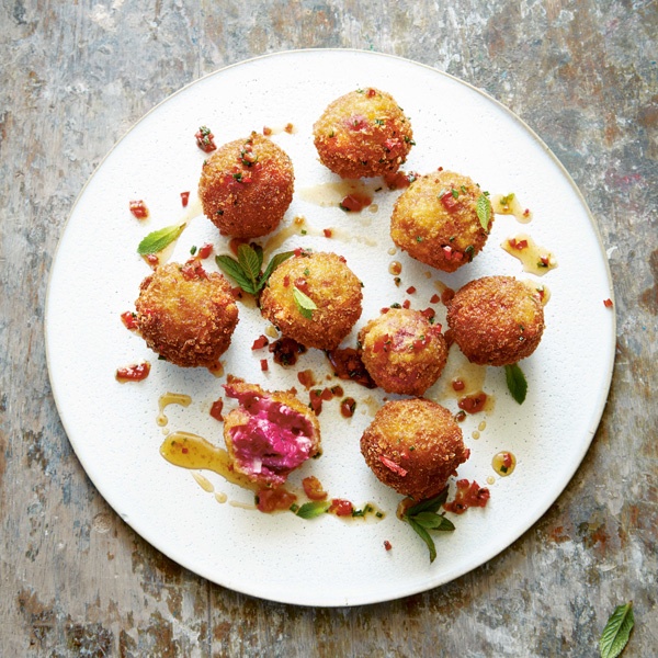 Image of Ryan Riley's Goat's Cheese and Beetroot Croquettes