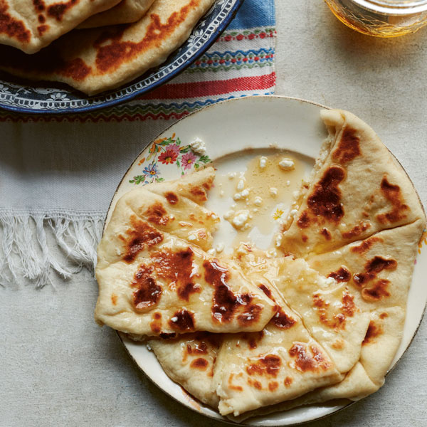 Image of Irina Georgescu's Transylvanian Griddle Breads with Cheese and Honey