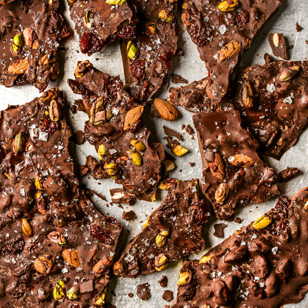 Image of David Lebovitz's Pistachio Almond and Dried Cherry Bark