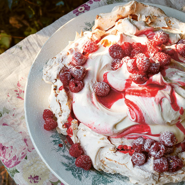 Image of Bee Wilson's Raspberry Ripple Hazelnut Meringue
