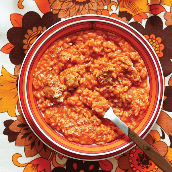 Image of Paola Bacchia's Risotto with Sausage and Tomato