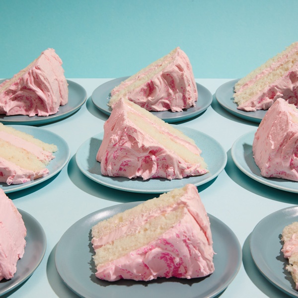 Image of Jessie Sheehan's Silver Cake with Pink Frosting