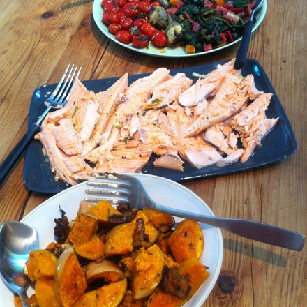 Trout lunch finished