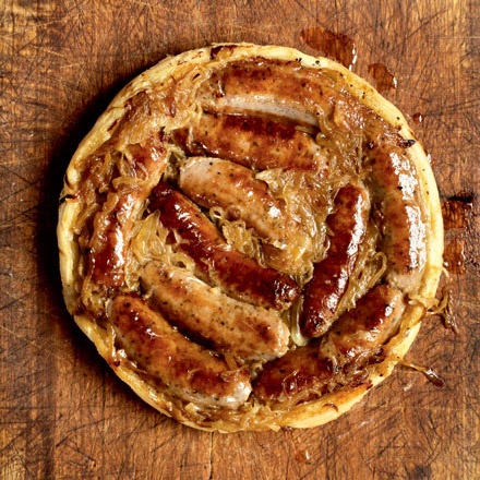 Upside Down Sausage and Onion Pie