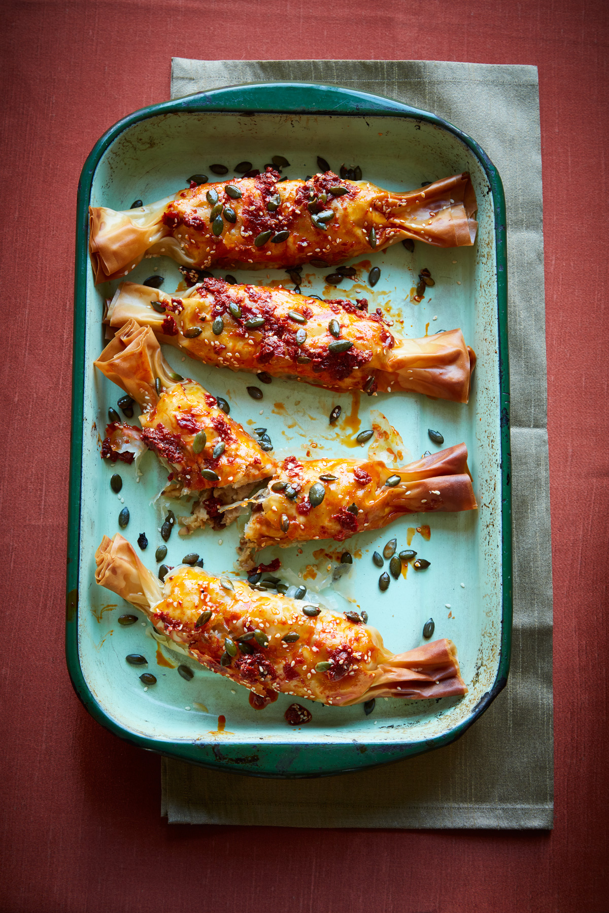 Image of Ryan Riley's Camembert and Chestnut Filo Christmas Crackers
