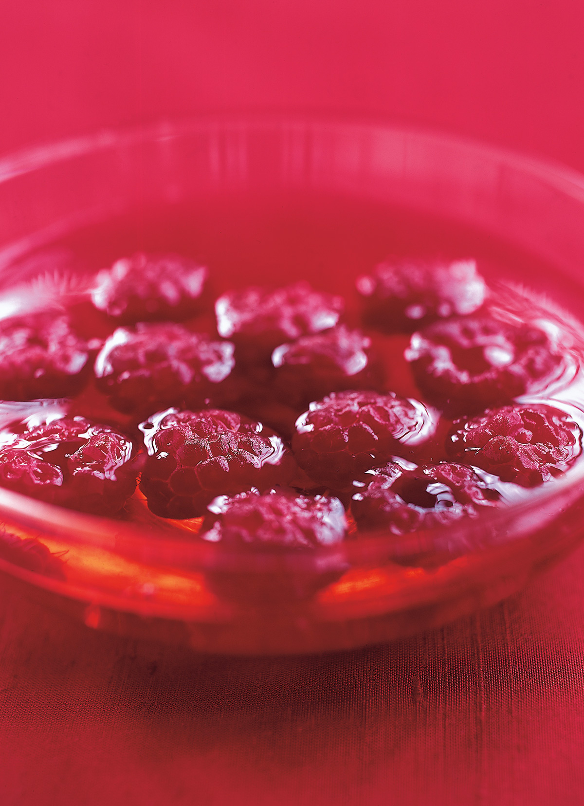 Slut Red Raspberries in Chardonnay Jelly