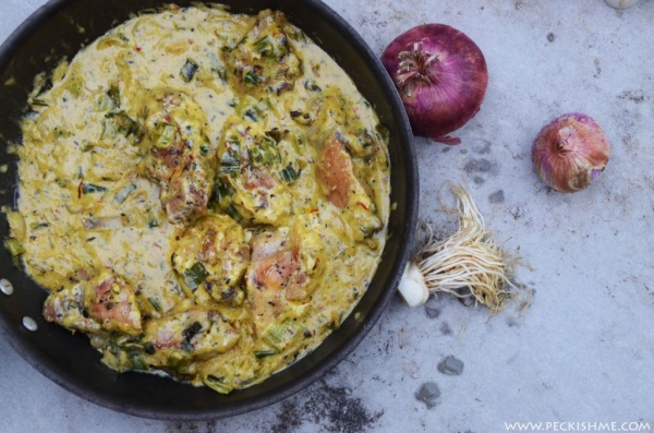 Creamy chicken with tarragon and leeks