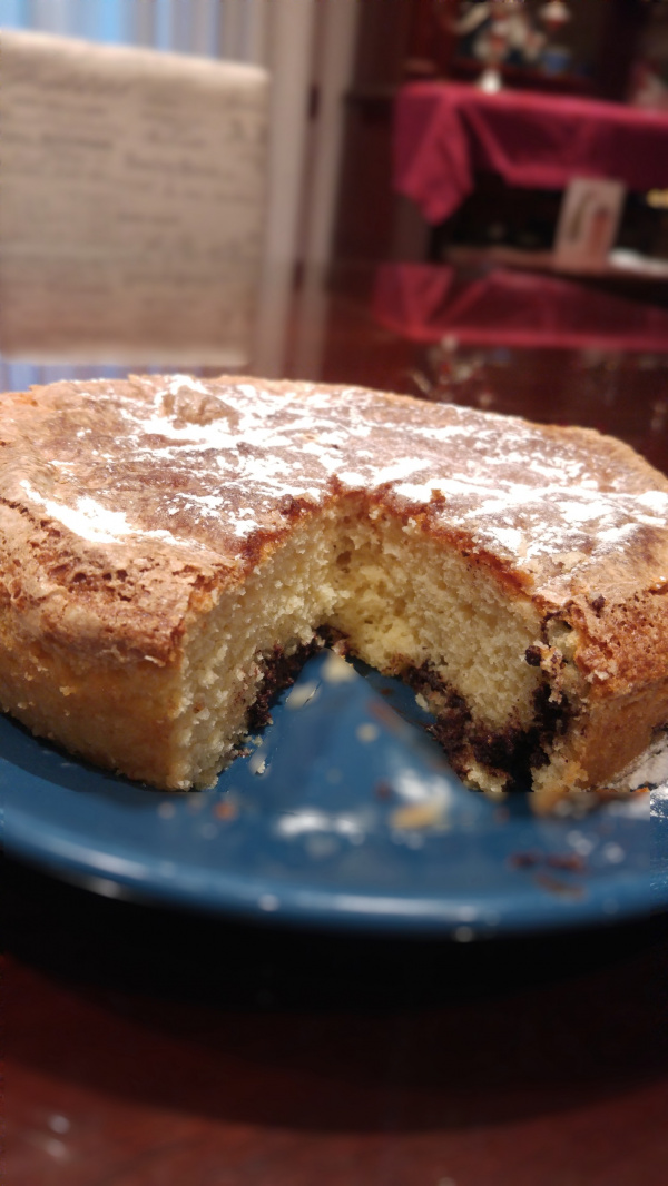 Chocolate and ricotta cheese cake