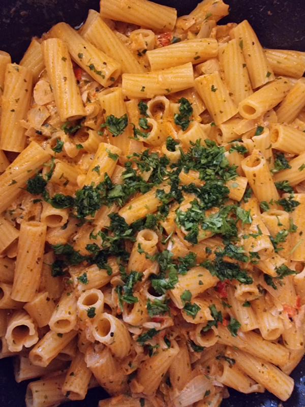 Rigatoni Al'Arrabbiata Con Crema