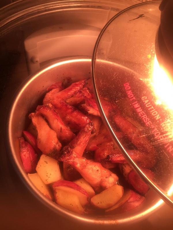 Slow baked herbs and potato chicken wings