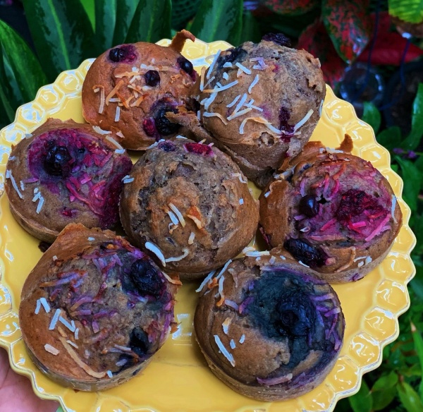 Healthy Banana Blueberry Muffin