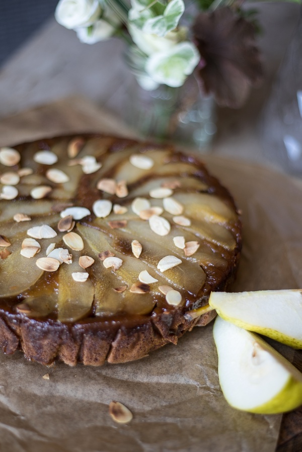 Sticky pear & ginger cake