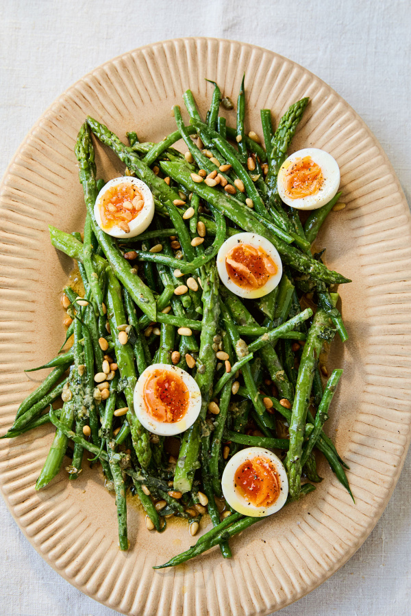 Image of Alexandra Dudley's Asparagus and Green Bean Mimosa Salad