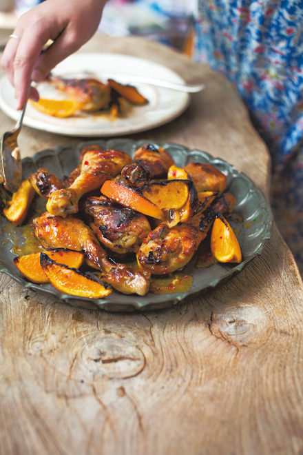 Image of Diana Henry's Bourbon and Marmalade-Glazed Drumsticks