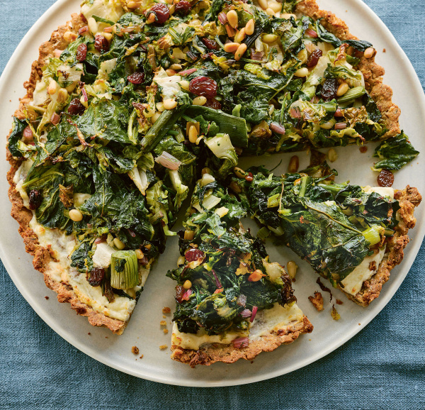 Image of Sue Quinn's Bread Tart with Greens