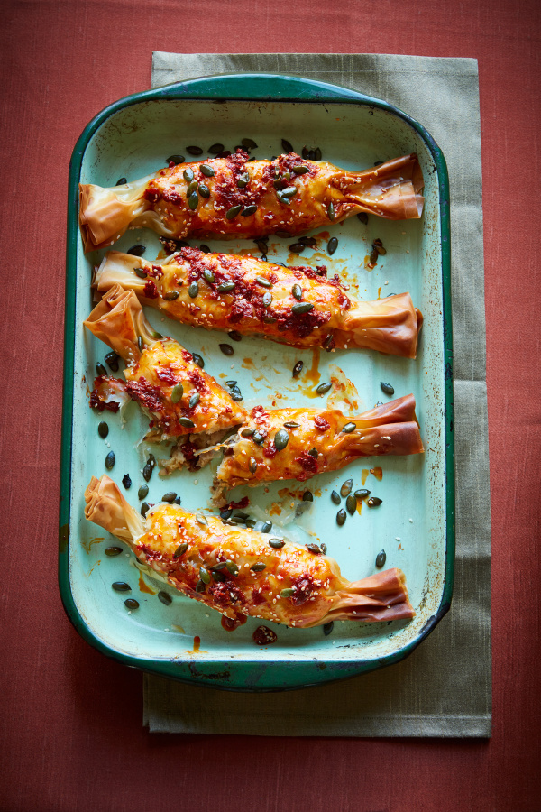 Image of Ryan Riley's Camembert and Chestnut Filo Christmas Crackers